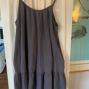Blue gauze straps dress